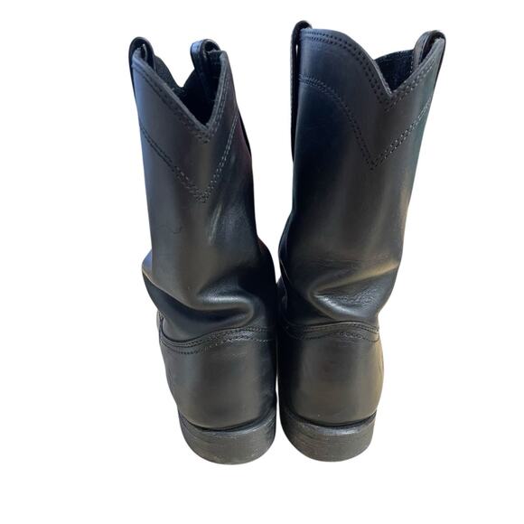 FRYE Men\'s Duke Roper Boots Black Leather Pull On Western Cowboy Size 11 main image 8